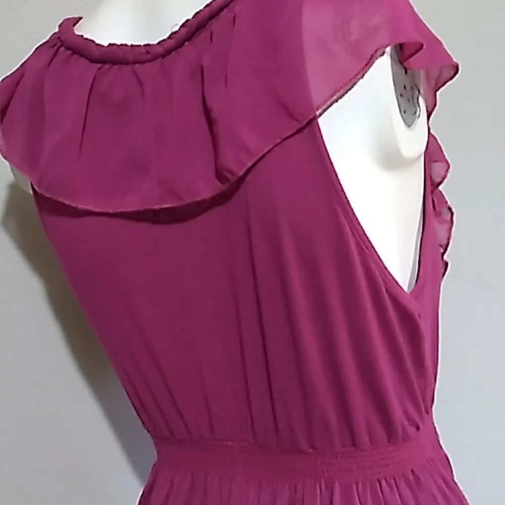 CCO New, | Robin K. | S pink blouse tunic v neck , ruffles neck BLOUSE OR DRESS - Picture 6 of 12